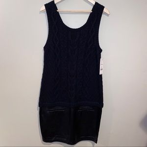 Cluny Leather Combo Dress